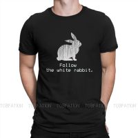 bjh✎✽❀  Film Follow the white Rabbit1 T Shirt Men Ofertas Crewneck Cotton