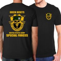 Fashion Us Army Special Forces Airborne Commando Ranger Front &amp; Back Print T-Shirt Usa Military Green T Shirt Cool Man Tee Shirt