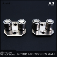 Asahi Motor 2pcs FLOOR Mount เลื่อนประตูไม้คู่มือลูกกลิ้งยึดด้านบน