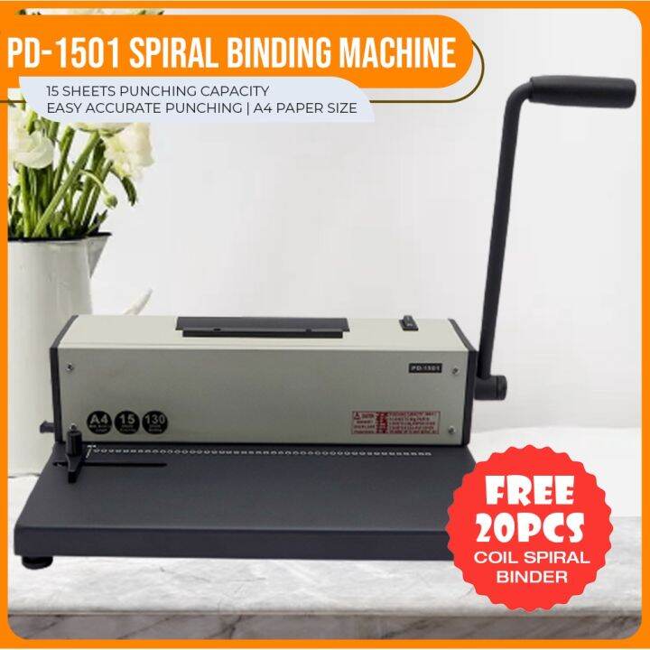 Spiral Binding Machine PD 1501 Electric A4 Officom Size Heavy Duty with ...