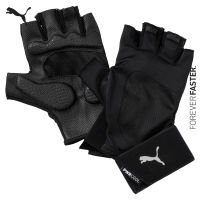 PUMA TRAINING - ถุงมือออกกำลังกายผู้ชาย Training Essential Premium Gloves สีดำ - ACC - 04146701