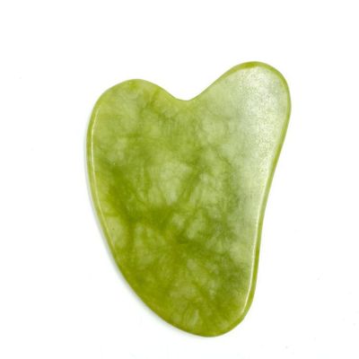 ‘；【。- Green Natural Jade Guasha Scrapping Plate Gua Sha Massager  Meridian Scrapping Plate Piece Massage Tools Arm Massage Tool