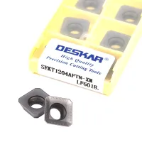 10PCS DESKAR SEKT1204AFTN-XM LF6018 SEMT1204AFTN-XM LF6018 แผ่นกลึงคาร์ไบด์ซีเอ็นซีดั้งเดิมเพื่อตัดสแตนเลสได้ดี