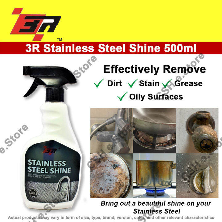 3R Stainless Steel Shine Remover Dirt Stain Grease Oily Surface 500ml