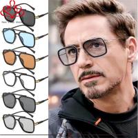 VISION GLASSES หรูหรา แว่นตา สแควร์ แว่นตาสำหรับผู้ชายผู้หญิง แว่นตากันแดดสไปเดอร์แมน แว่นตากันแดด Tony Stark แว่นตากันแดดไอรอนแมน