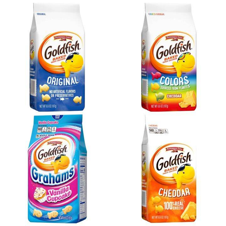 Pepperidge Farm Goldfish Baked [ Cheddar / Colors / Original / Vanilla ...