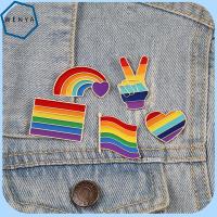 WENYA LGBT เข็มกลัดเคลือบกระเป๋าเสื้อผ้า Peace And Love เข็มกลัดยีนส์เข็มกลัดรุ้ง G Ay Badge เข็มกลัดคอเสื้อ