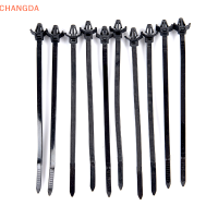 ?【Lowest price】CHANGDA 10pcs รถยนต์ติดลวดผูกคลิปไนลอนผูกสายยึดคลิป Self-LOCK