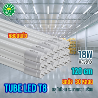 Glass Tube T8 แก้ว 18W  หลอดยาว 120cm LN เข้าคนละข้าง LEDหลอดแก้ว ไฟฟ้าบ้าน 220V   พร้อมอลูมิเนียมระบายความร้อน