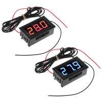 2 PCS DC 5 - 12 V - 50 - 110 Degree C Digital Refrigerator Temperature Detector With Probes [Parallel Import Goods] Red &amp; Blue