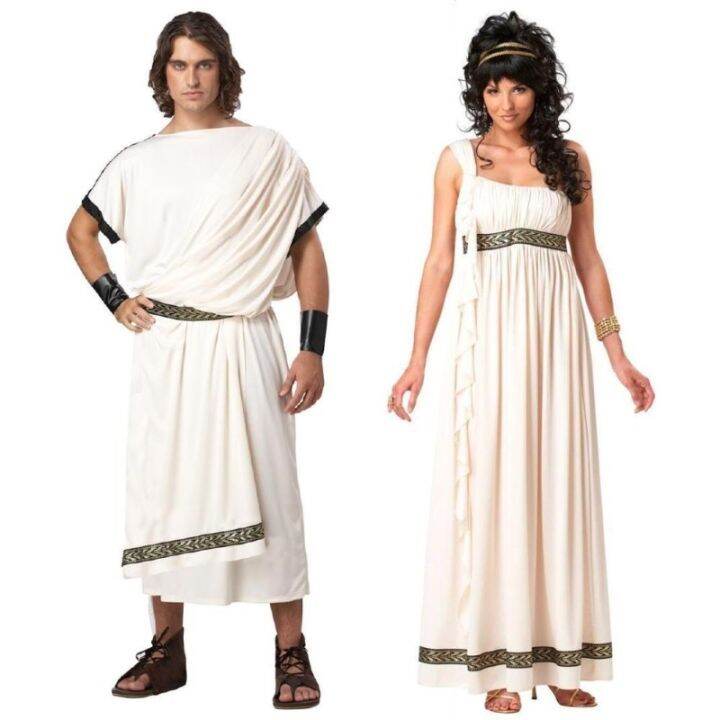 Ancient Greek Mythology Olympus Zeus Hera Costume Toga God Goddess ...