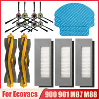 ลูกกลิ้งแปรงด้านข้างอะไหล่สำหรับ Ecovacs Debot 900 901 M87 M88เครื่องดูดฝุ่นหุ่นยนต์ Hepa กรองซับผ้ายาจกเปลี่ยน