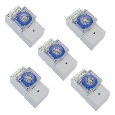 5X SUL181H Mechanical Timer 24 Hours Time Switch Relay Electrical Programmable Timer 24 Hour Din Rail Timer Switch