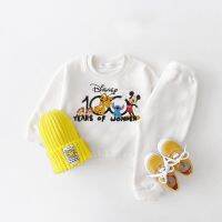 0-3 Age Disney Cartoon Hoodies Suit Autumn Baby Clothing Toddler Tops + Pants Girl Boy Tracksuit Loose Fashion Childrens Wear  by Hs2023