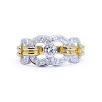 LAVERA Diamond - Yellow and White Gold Diamond Ring  แหวนประดับเพชร ทองคำ และ ทองขาว