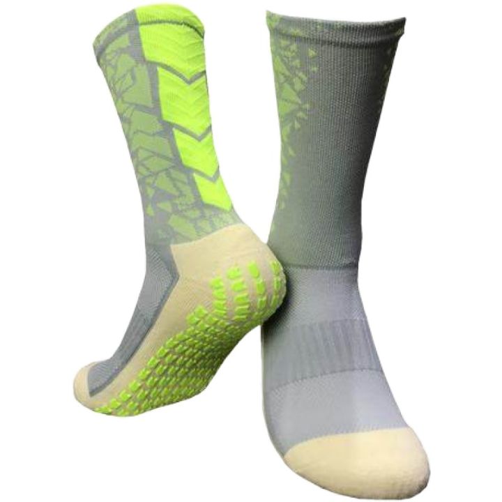 ถุงเท้าบาสเก็ตบอลถุงเท้าเตะฟุตบอลฟุตบอล-comfort-ลูกเรือผ้าฝ้ายเบาะระบายอากาศและป้องกันการลื่น
