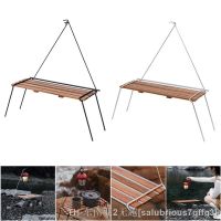 hyfvbu☞☊✟  Folding Table Outdoor with Storage for Barbecue Hiking Backpacking