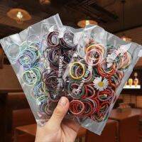 [A innovation] 100ชิ้น/เซ็ตสียืดหยุ่นยาง Dollchildhair Bandssrope FashionRing