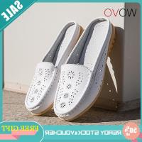 COD DSFGERTGYERE READY STOCK WOVO Women Flat Shoes Women flats kasut kulit perempuan Plus Size 35-44 Korean Shoes Casual Fashion Leather Shoe Flats kasut wanita