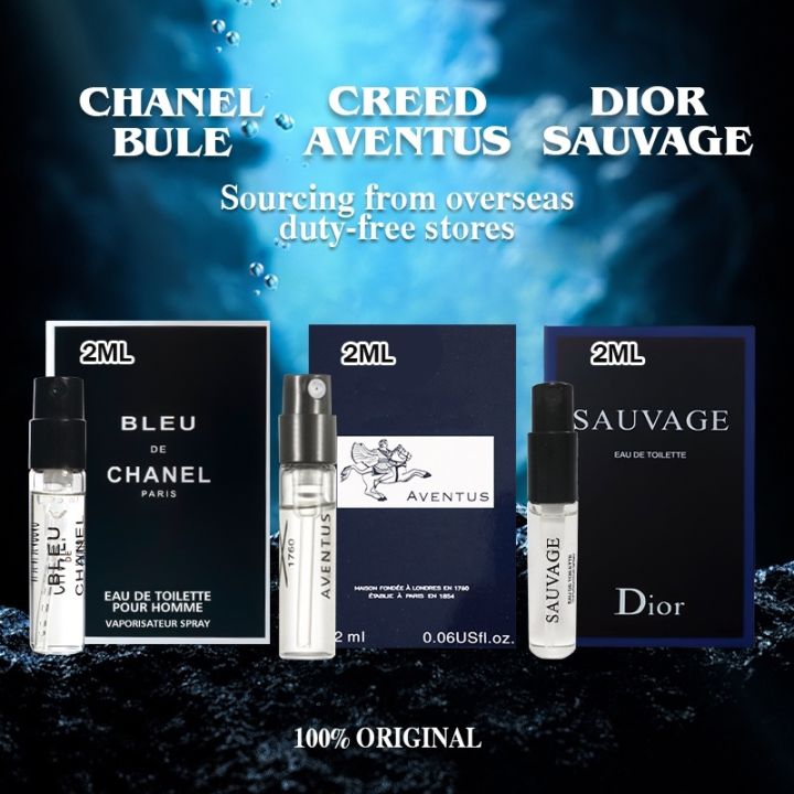 Perfume Tester 2ML】Creed Aventus / Bleu De Chanel / Dior Sauvage Perfume  for Men Long Lasting