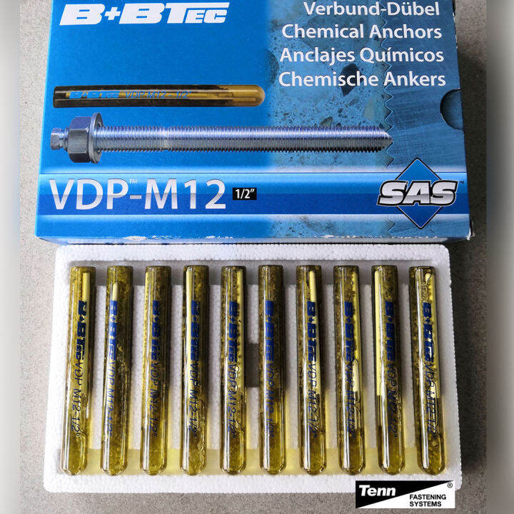 TENN B+BTEC Chemical Capsule Anchor VDPM12. VDP M12 spinin anchors