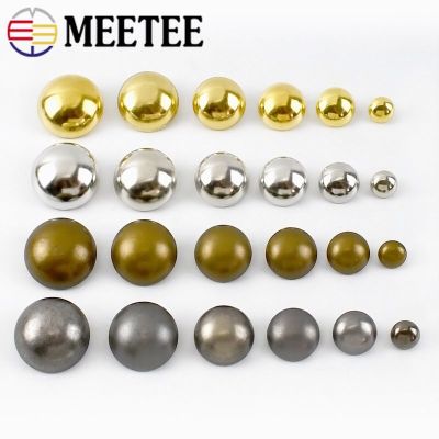 50Pcs Metal Buttons Antique Silver Copper Mushroom Button 10-25mm for Jacket Suit Shirt Coat Decoration Buckle Sewing Accessory Haberdashery