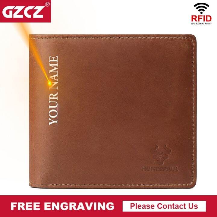 free-engraving-genuine-leather-women-wallet-short-travel-purse-for-men-fashion-credit-card-holder-with-rfid-blocking-function