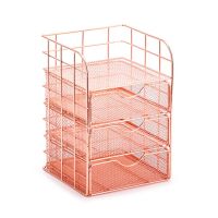 โต๊ะทำงานออแกไนเซอร์3-Drawer 1ชั้นบนสุด Rose G Old โลหะสำหรับโต๊ะเครื่องแป้งโต๊ะเครื่องแป้งเคาน์เตอร์ผู้หญิงผู้ชายนักเรียนพนักงาน