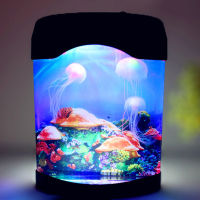 Qitherm Jellyfish Tank Marine World Swimming Mood Light LED Colorful Aquarium Night Lights Childrens Lamp Decorative Lights