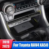 【Xiaofeitian อุปกรณ์ประดับยนต์】 สำหรับโตโยต้า RAV4 2019 2020 2021 2022 2023 RAV 4 XA50รถไฮบริดอุปกรณ์จัดระเบียบกรอบกล่องเก็บของควบคุมส่วนกลาง