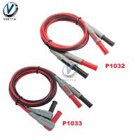 P1032/P1033 4mm 1000V 15A Banana Plug Test Line Injection Molded Straight/Right Angle to Straight Multimeter Silicone Wire Cable