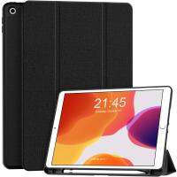 ใหม่ iPad รุ่นที่ 7 10.2 "เคส 2019 พร้อมที่ใส่ดินสอ,เคสกันกระแทกระดับพรีเมี่ยมพร้อม Soft TPU ปกหลังและฟังก์ชั่น SLEEP/Wake อัตโนมัติสำหรับ Apple iPad 7th Gen 10.2