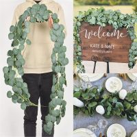 hotx【DT】 Eucalyptus Garland Artificial Faux Wall Leaves Vines for Wedding Arch