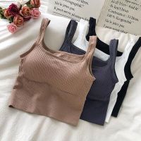 DEQIX บราเรทที ความงามกลับ bralette บราโยคะไร้ตะเข็บ แถบลายทาง ยกทรงไร้สายยกทรง สำหรับผู้หญิง สายรัดกว้าง ชุดชั้นในกีฬาชุดชั้นใน สำหรับเด็กผู้หญิง เสื้อครอป สปอร์ตบรา ชุดชั้นในสตรีสตรี ยกทรงสายเดี่ยว