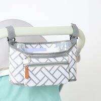 Universal Stroller Organizer กระเป๋าพร้อมกระเป๋าใส่ศัพท์กระเป๋าซิปที่ถอดออกได้สายรัดปรับระดับได้เหมาะสำหรับรถเข็นเด็กทารกทั้งหมด