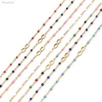 【CW】✣  Anklet Infinite Gold Color Enamel Multicolor Foot Ankle Leg Chain Jewelry 23cm 1 Piece