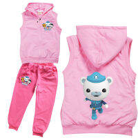 The Octonauts ชุดกางเกงเสื้อโค้ทสำหรับเด็กผู้ชายเด็กผู้หญิง,ใหม่ชุดเสื้อกางเกงสำหรับนักวิ่งชุดเสื้อผ้าเด็กแขนกุดลายการ์ตูน8778