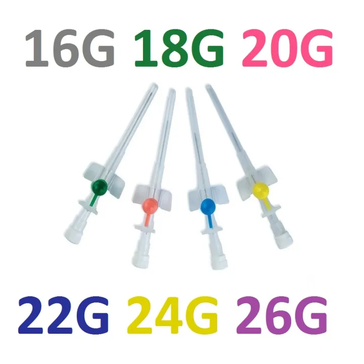 IV Catheter With Wings And Injection Port, (50 Pieces) Intravenous