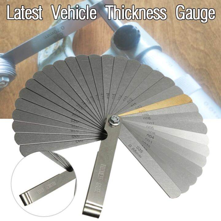 32pcs highprecision feeler gauge 0.040.88mm feeler gauge clearance
