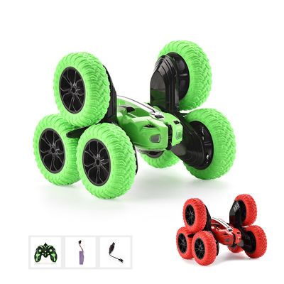 2.4G Drift Off-road Remote Control Toy Car Double-sided Stunt Car RC Tipper Childrens Birthday Gift Rechargeable