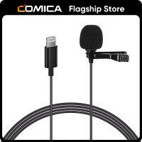 Comica CVM-V01SP(MI) Lavalier ไมโครโฟนสำหรับ iPhone Clip-On Omnidirectional Mic Super Shielding สำหรับอินเตอร์เฟซแสงสมาร์ทโฟน,สายเคเบิลยาว6M/4.5M