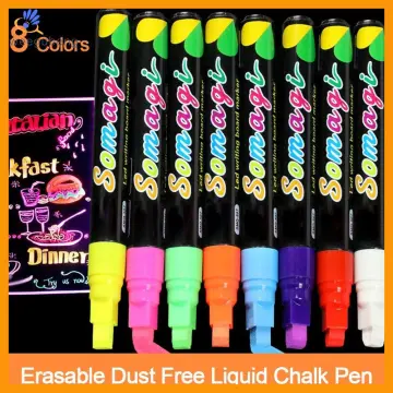 Liquid Chalk Markers (12pc) Erasable Chalkboard Pen for Blackboard (USA)  Kids