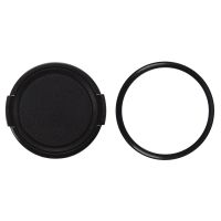 1Pcs Camera Plastic Side Pinch Clip on Front Lens Cap Protective Cover Black 49Mm &amp; 1Pcs 48Mm To 49Mm Camera Filter Lens 48Mm-49Mm Step Up Ring Adapter