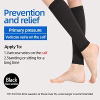 Prevent Calf Varicose Veins Compression Sock Grade One Pressure Treat Varicose Leg Womens Slim Socks BlackFlesh-colored