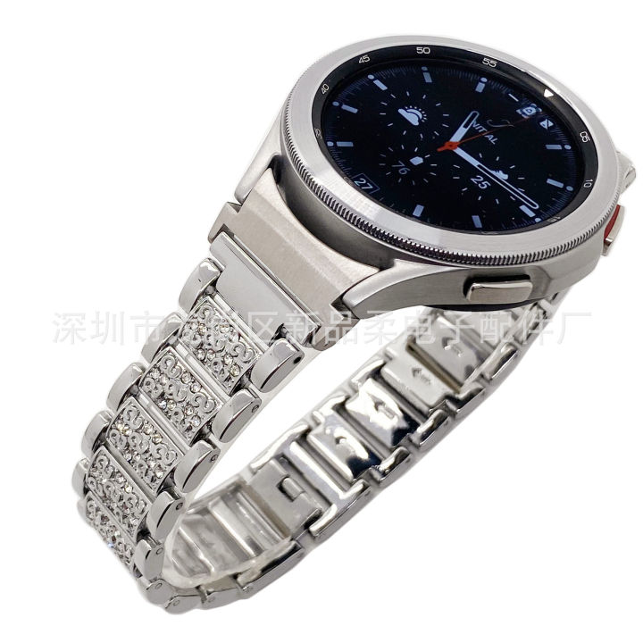 สำหรับ-samsung-watch-4-classic-สายนาฬิกาประดับเพชร-samsung-4-ผู้ผลิตสายนาฬิกาโลหะฝังเพชร