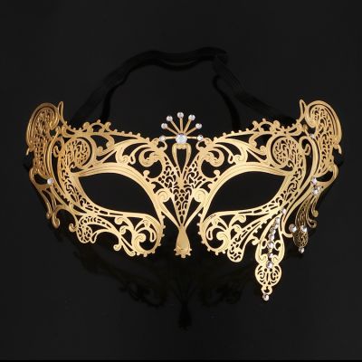 【JH】 Venetian high-end wrought iron diamond seven eye masquerade party supplies