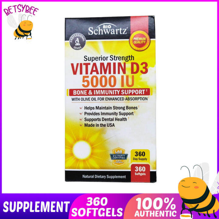 BioSchwartz Vitamin D3 5000 IU Bone & Immunity Support Advanced