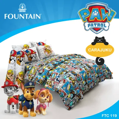 FOUNTAIN ชุดผ้าปูที่นอน ขบวนการเจ้าตูบสี่ขา Paw Patrol FTC119 #ฟาวเท่น 3.5ฟุต 5ฟุต 6ฟุต ผ้าปู ผ้าปูที่นอน ผ้าปูเตียง ผ้านวม ลายหมา พอลพาโทรล