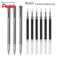 Pentel ของญี่ปุ่นปากกาเจลโลหะ BL625แห้งเร็วเบ็ดขนาดเล็กปากกาลูกลื่นปลายเข็ม0.5มม. เครื่องเขียนน่ารักเปลี่ยนได้สีดำรีฟิล