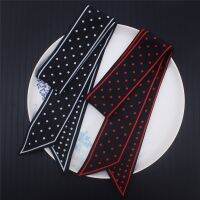 【CC】☞  Silk Scarf Dot Printing Luxury Brand Womens Wrap Fashion Design Headband Female Bandana C4